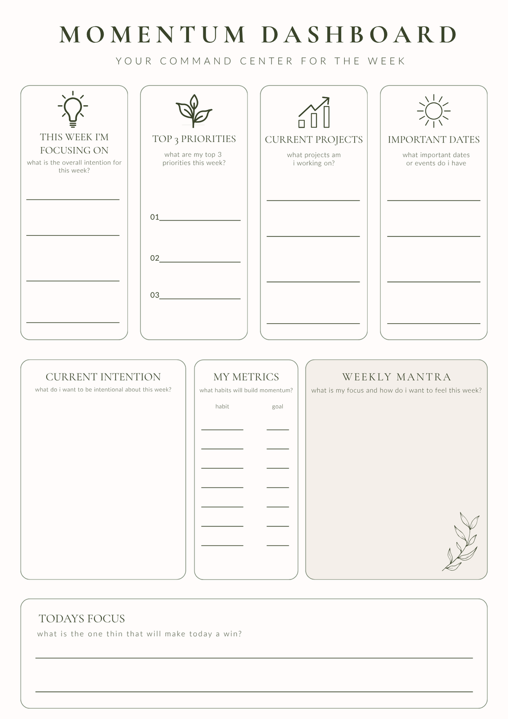 The Weekly Planner