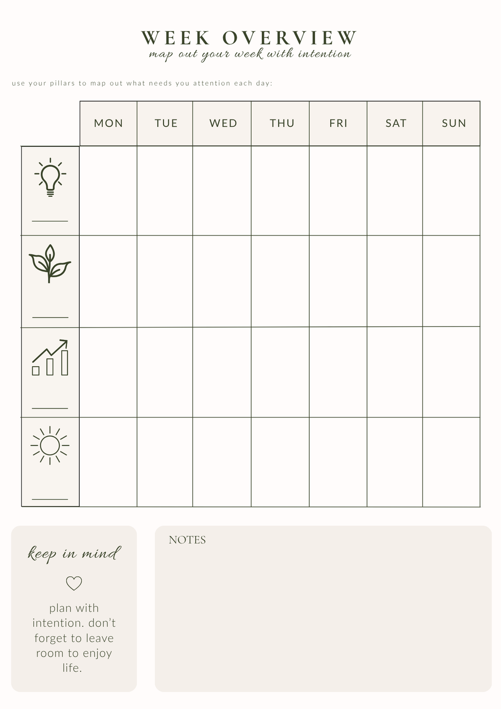 The Weekly Planner