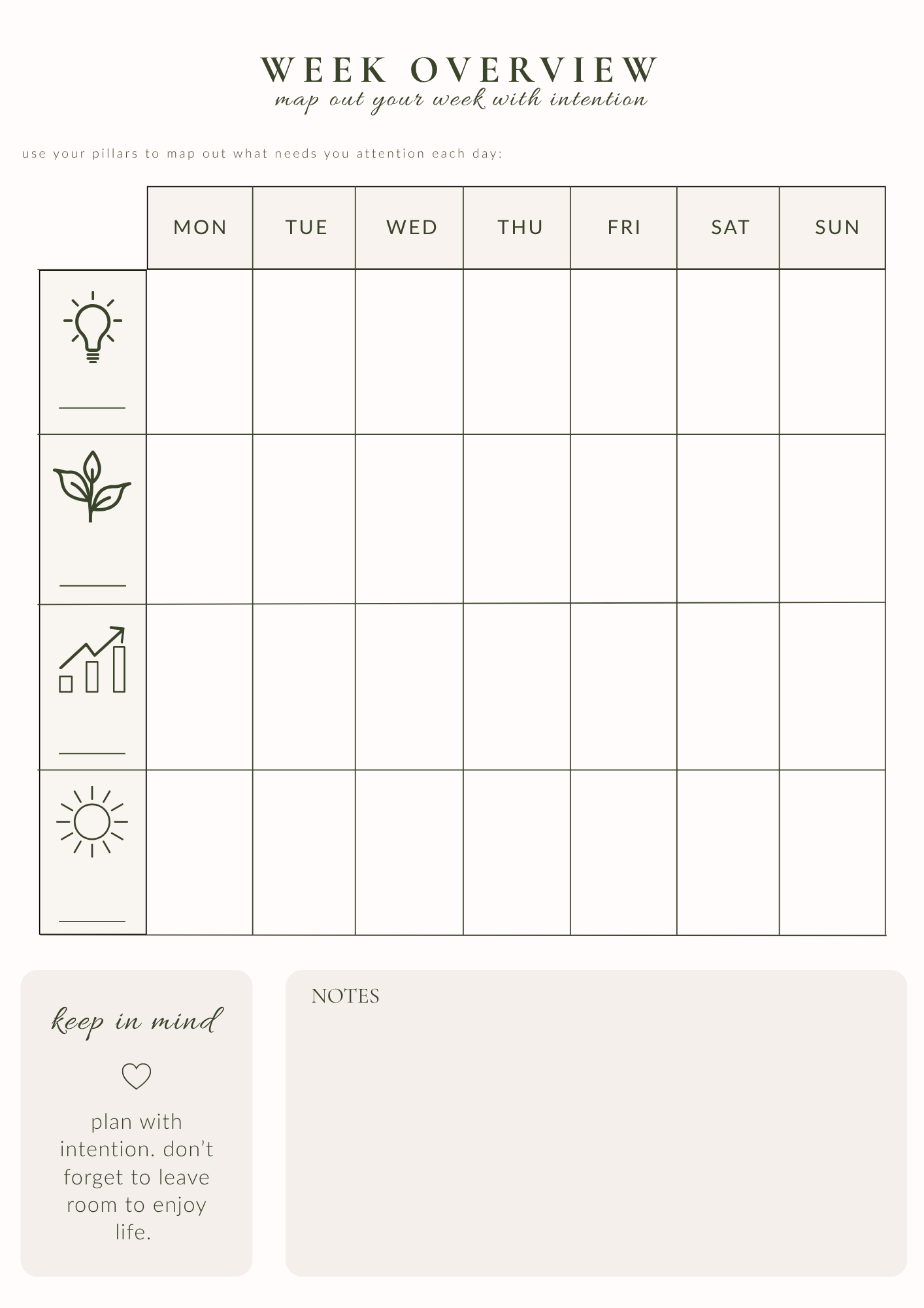 The Weekly Planner