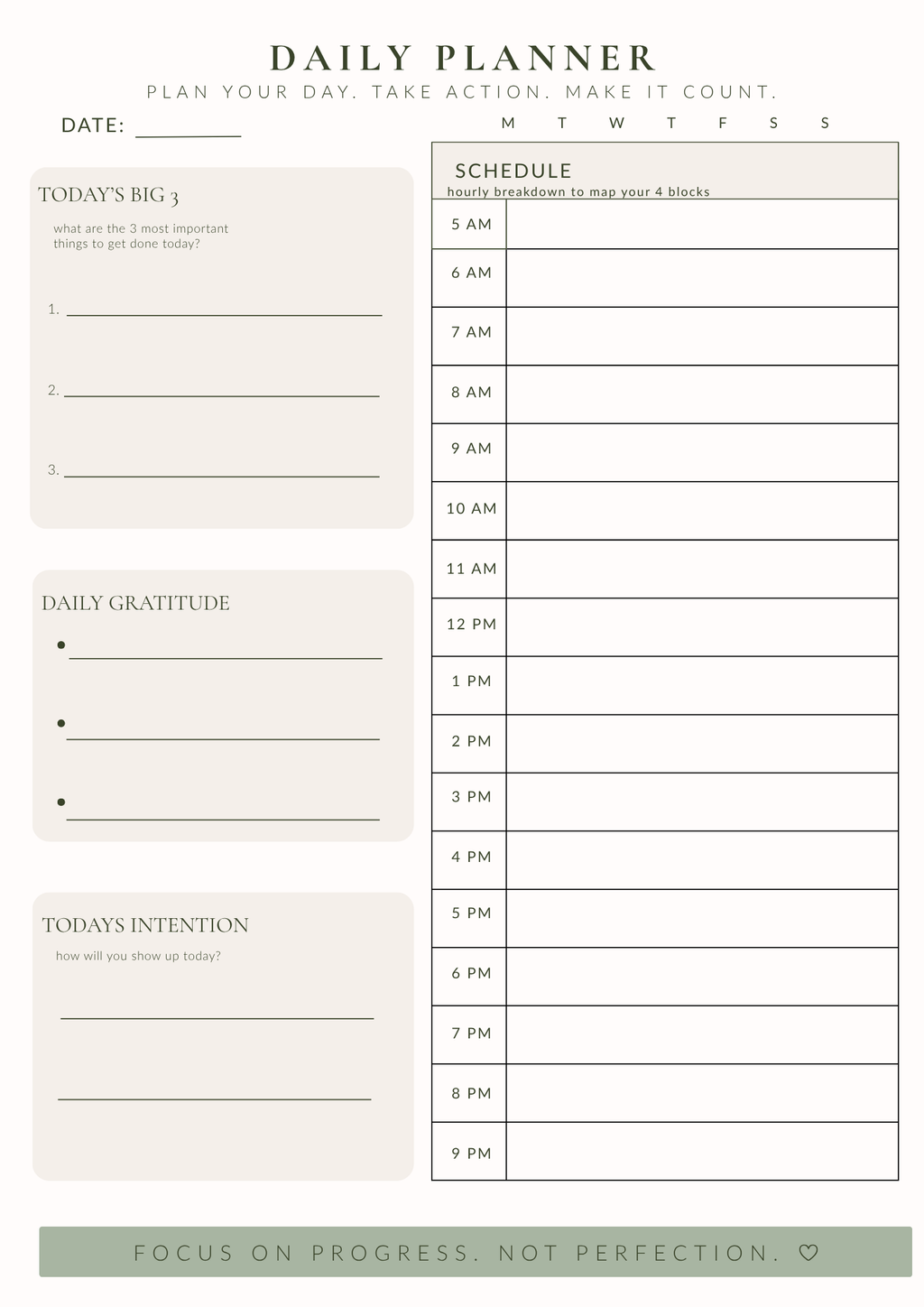 The Weekly Planner