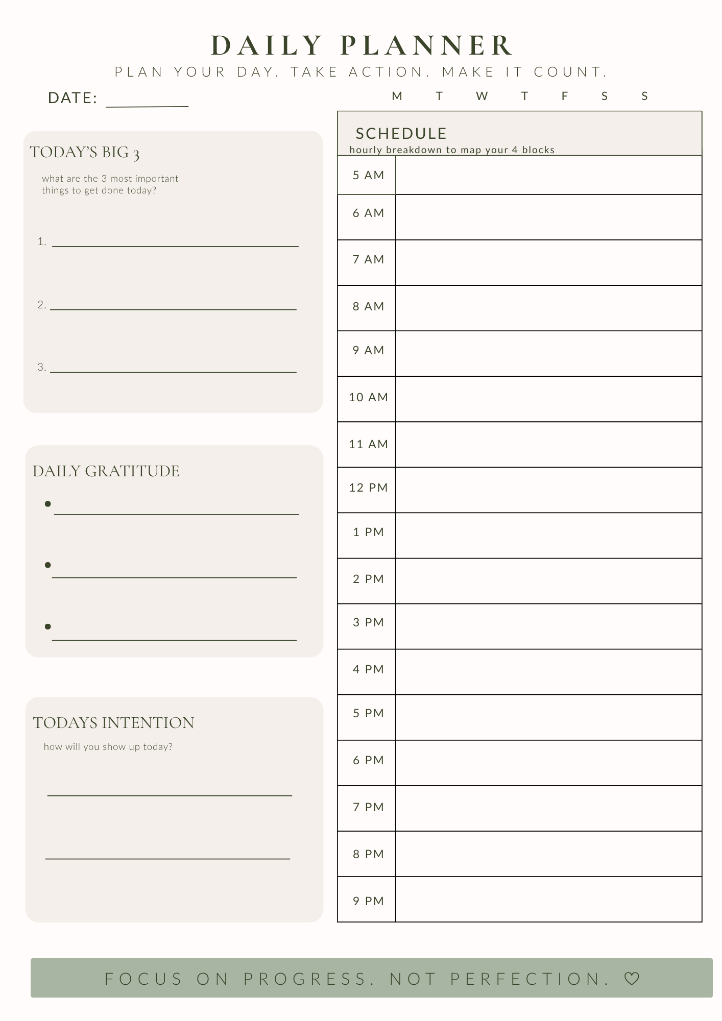 The Weekly Planner